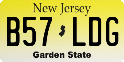 NJ license plate B57LDG