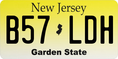 NJ license plate B57LDH