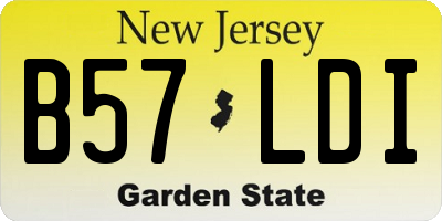 NJ license plate B57LDI
