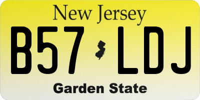 NJ license plate B57LDJ