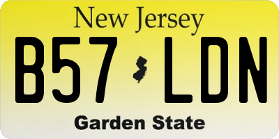 NJ license plate B57LDN