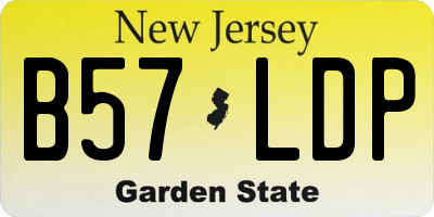 NJ license plate B57LDP