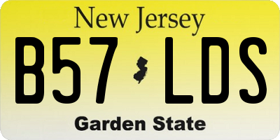 NJ license plate B57LDS