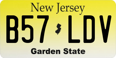 NJ license plate B57LDV