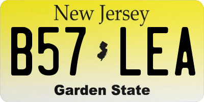 NJ license plate B57LEA
