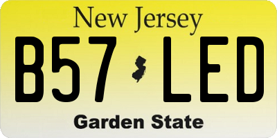 NJ license plate B57LED