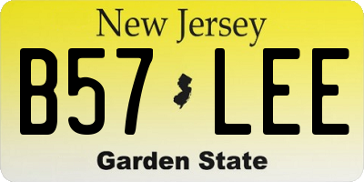 NJ license plate B57LEE