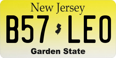 NJ license plate B57LEO