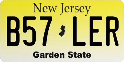 NJ license plate B57LER