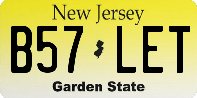 NJ license plate B57LET
