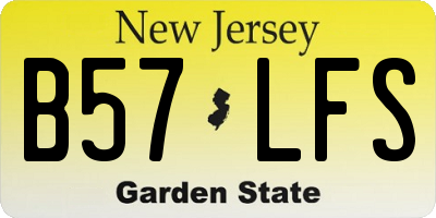 NJ license plate B57LFS