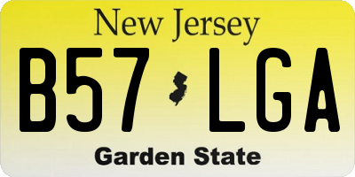 NJ license plate B57LGA
