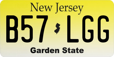 NJ license plate B57LGG