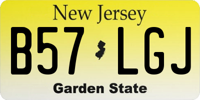 NJ license plate B57LGJ