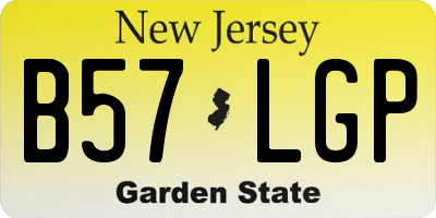 NJ license plate B57LGP