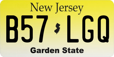 NJ license plate B57LGQ