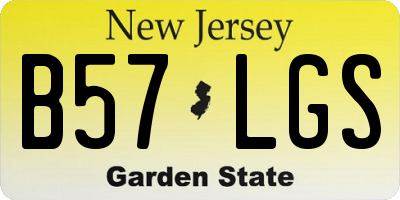 NJ license plate B57LGS
