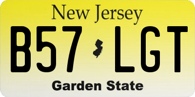 NJ license plate B57LGT