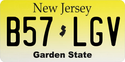 NJ license plate B57LGV