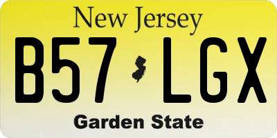 NJ license plate B57LGX