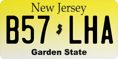 NJ license plate B57LHA