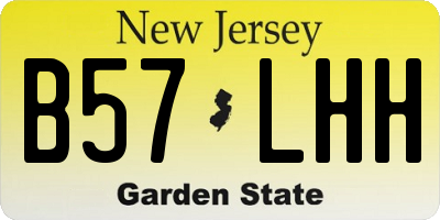 NJ license plate B57LHH
