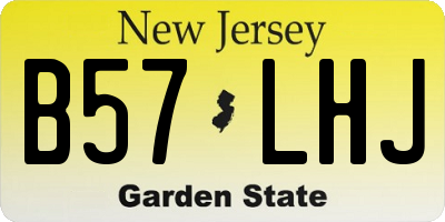 NJ license plate B57LHJ