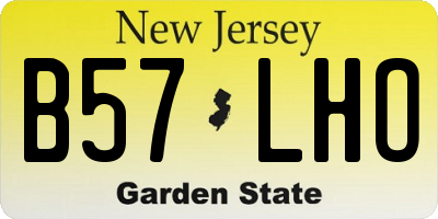 NJ license plate B57LHO