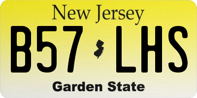 NJ license plate B57LHS