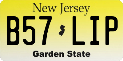 NJ license plate B57LIP