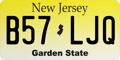 NJ license plate B57LJQ