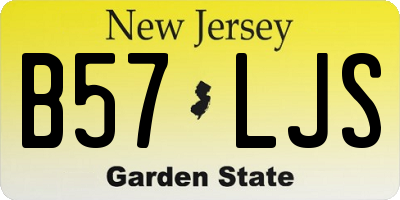 NJ license plate B57LJS