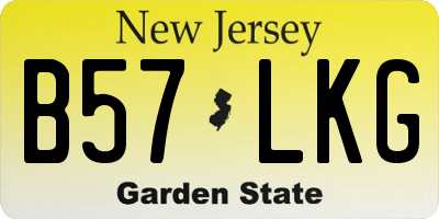 NJ license plate B57LKG