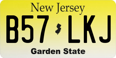 NJ license plate B57LKJ