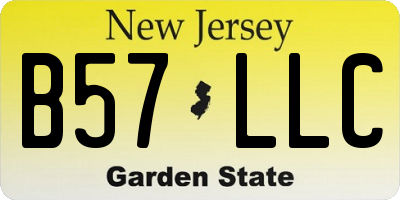 NJ license plate B57LLC