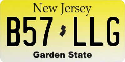 NJ license plate B57LLG
