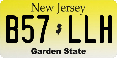 NJ license plate B57LLH