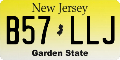 NJ license plate B57LLJ