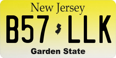 NJ license plate B57LLK