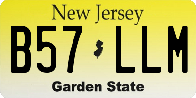NJ license plate B57LLM