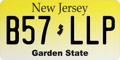 NJ license plate B57LLP