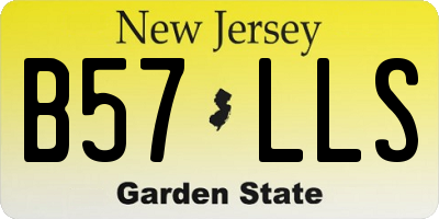 NJ license plate B57LLS