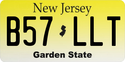 NJ license plate B57LLT
