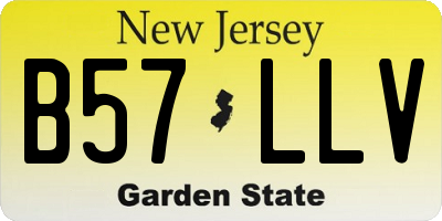 NJ license plate B57LLV