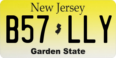 NJ license plate B57LLY