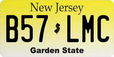 NJ license plate B57LMC