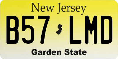 NJ license plate B57LMD