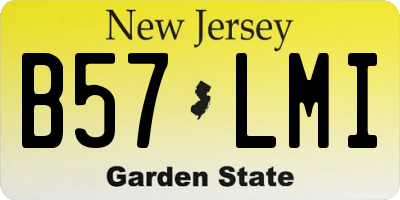 NJ license plate B57LMI