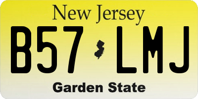 NJ license plate B57LMJ