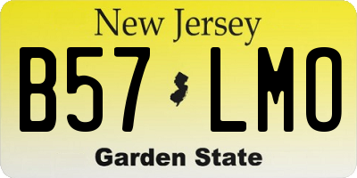 NJ license plate B57LMO